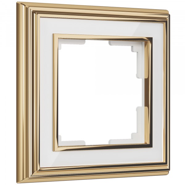 Рамка на 1 пост Werkel WL17-Frame-01 Palacio (золото / белый) - купить в Краснодаре