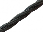 Витой ретро кабель для внешней проводки Werkel Retro 3х2,5мм черный - купить в Краснодаре