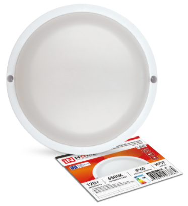 Светильник светодиодный герметичный СПП-А-КРУГ 12Вт 230В 6500К 960Лм с оптико-акустическим датчиком IP65 с гарантией 2 года