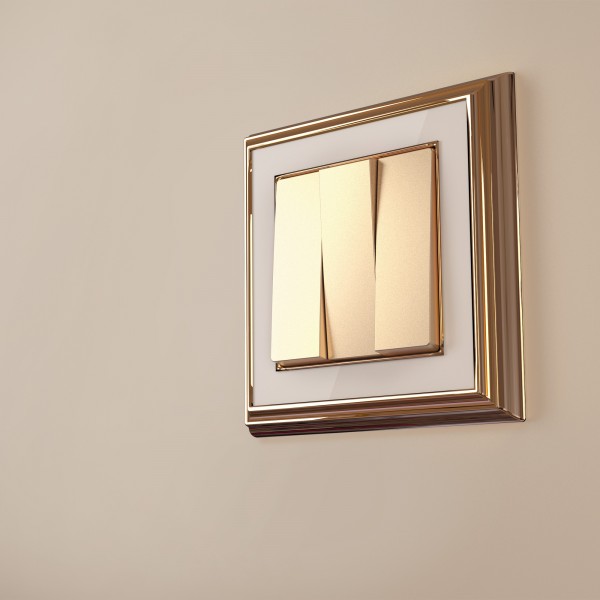 Рамка на 1 пост Werkel WL17-Frame-01 Palacio (золото / белый) - купить в Краснодаре